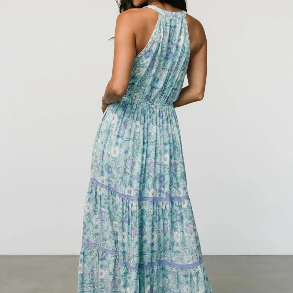 Baltic Born Floral Maxi Dress in Light Blue and Lavender - Picture 2 of 3